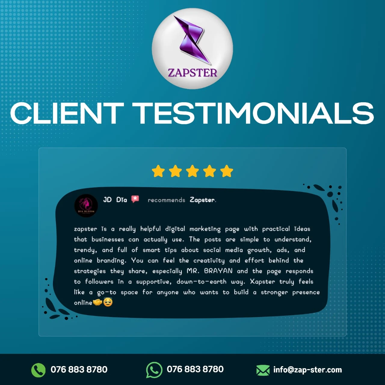 Client Reviews Zapster (3)